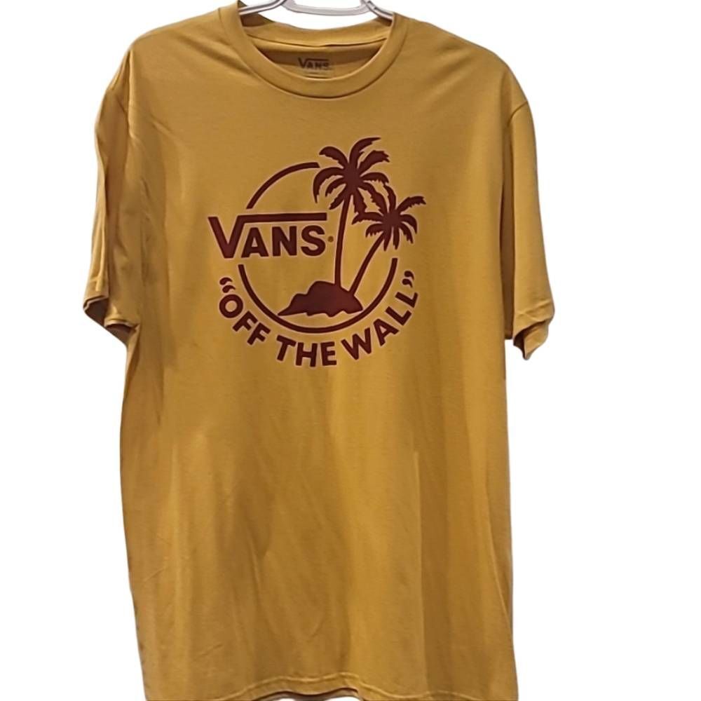Vans Off The‎ Wall Classic Fit Dual Palm Tree S/S T-Shirt- Mustard